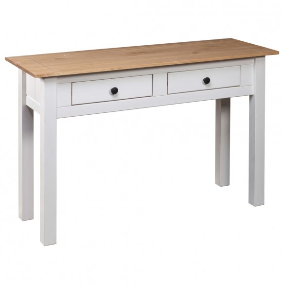 Table console Blanc 110x40x72 cm Pin solide Gamme Panama