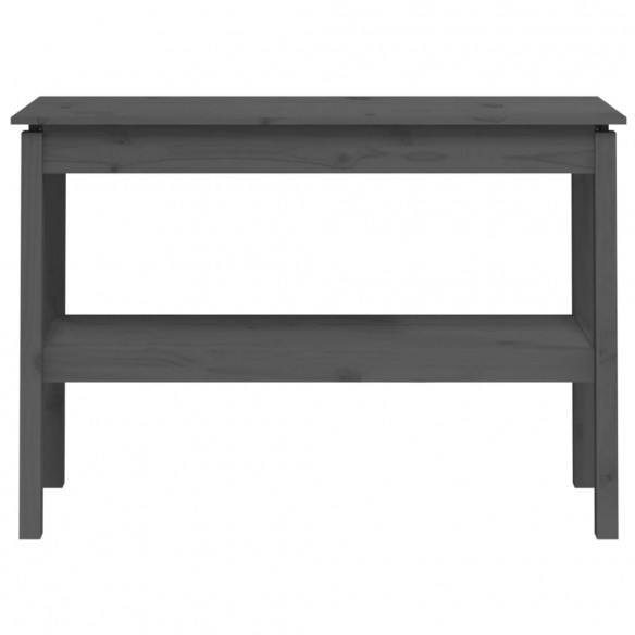 Table console Gris 110x40x75 cm Bois de pin solide