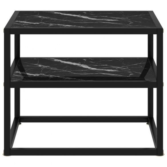 Table console Noir 50x40x40 cm Verre trempé