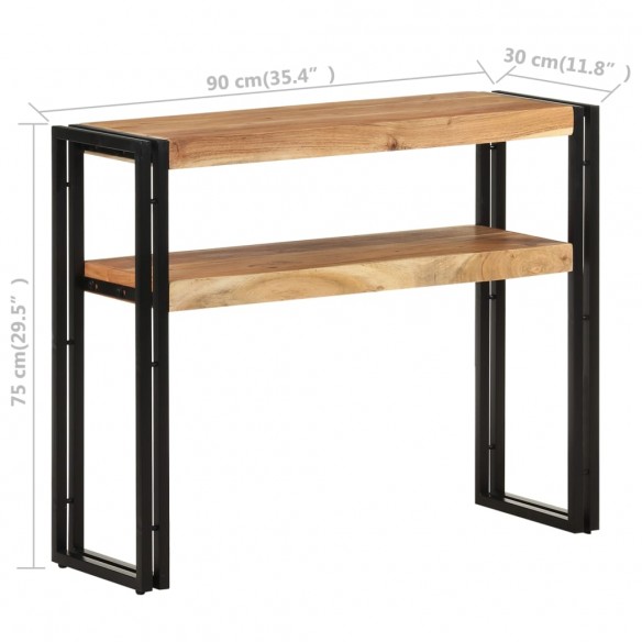 Table console 90x30x75 cm Bois d'acacia massif