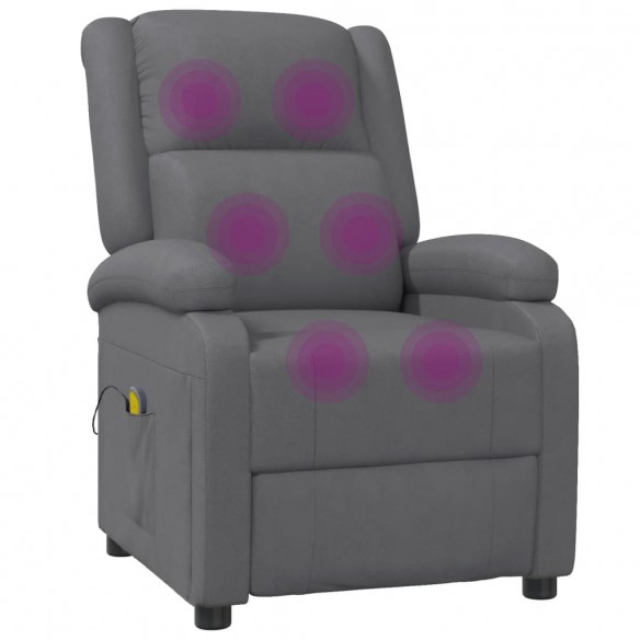 Fauteuil de massage Anthracite Similicuir