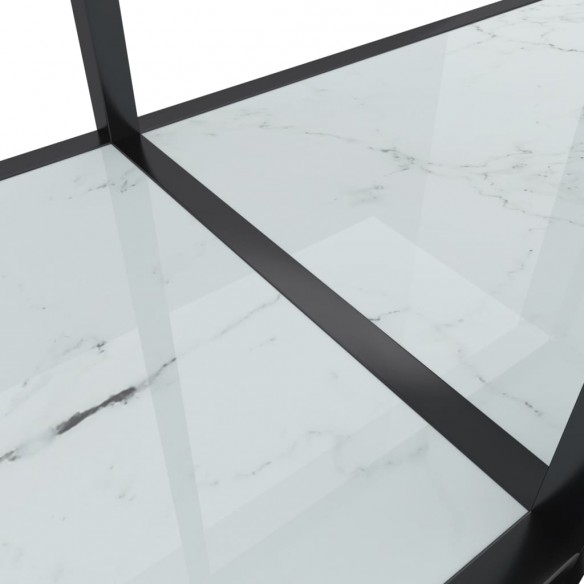 Table console Blanc 160x35x75,5 cm Verre trempé