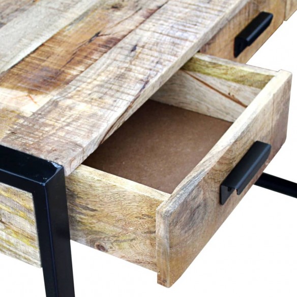 Table console avec 3 tiroirs Bois de manguier 110 x 35 x 78 cm