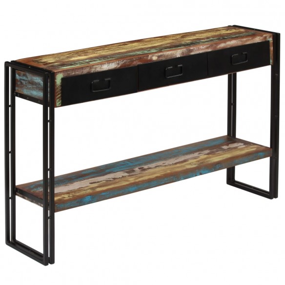 Table console Bois de récupération massif 120 x 30 x 76 cm