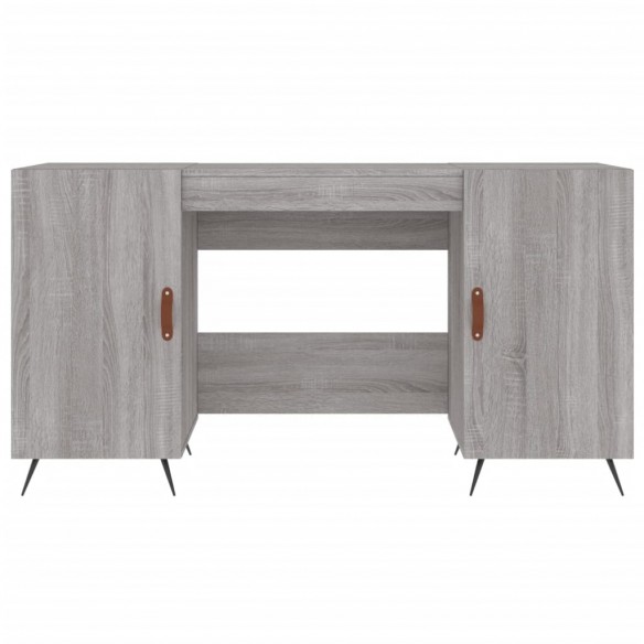 Bureau sonoma gris 140x50x75 cm bois d'ingénierie