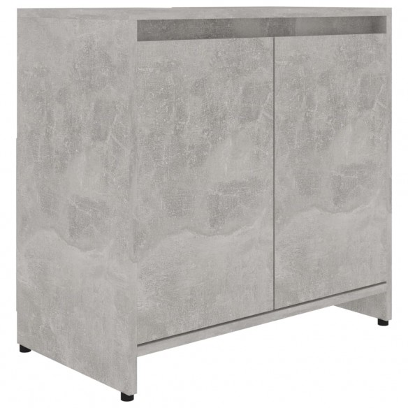 Armoire de salle de bain Gris béton 60x33x61 cm Aggloméré