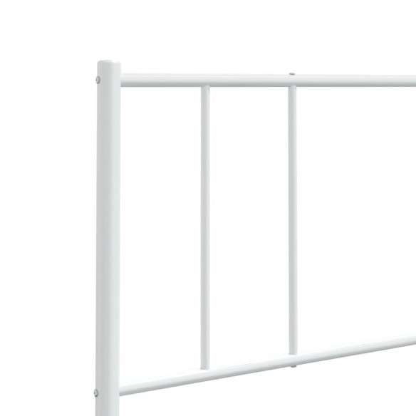 Tête de lit métal blanc 135 cm