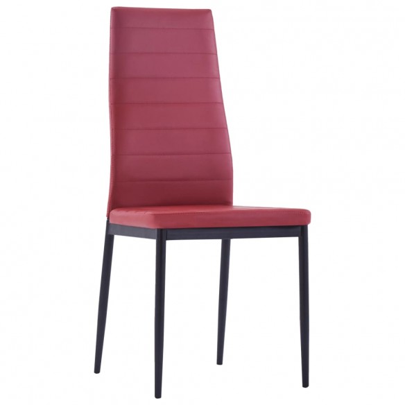 Mobilier de salle à manger 7 pcs Rouge bordeaux