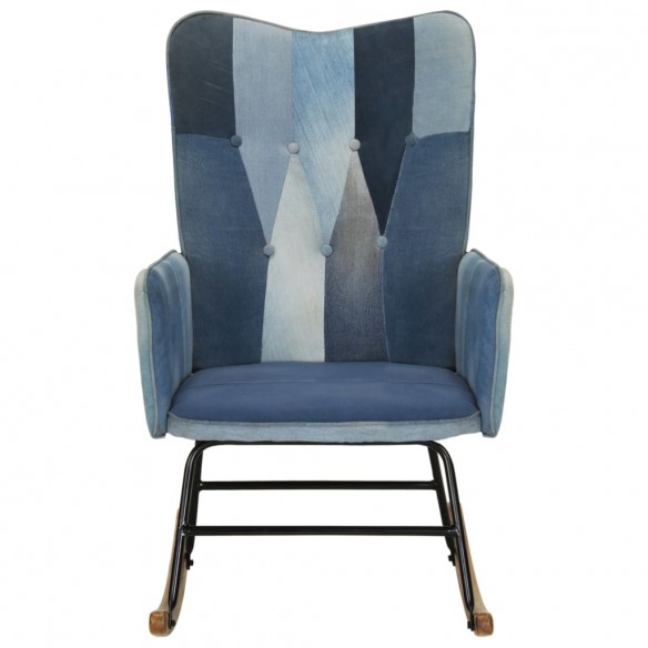 Chaise à bascule Denim Bleu Toile patchwork