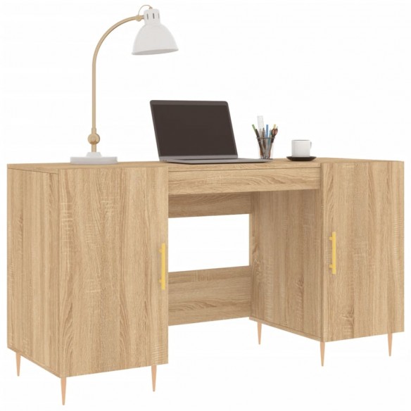 Bureau chêne sonoma 140x50x75 cm bois d'ingénierie