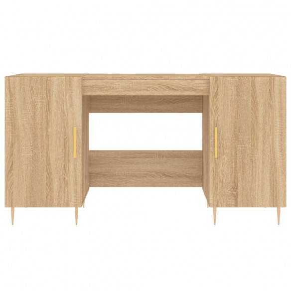 Bureau chêne sonoma 140x50x75 cm bois d'ingénierie