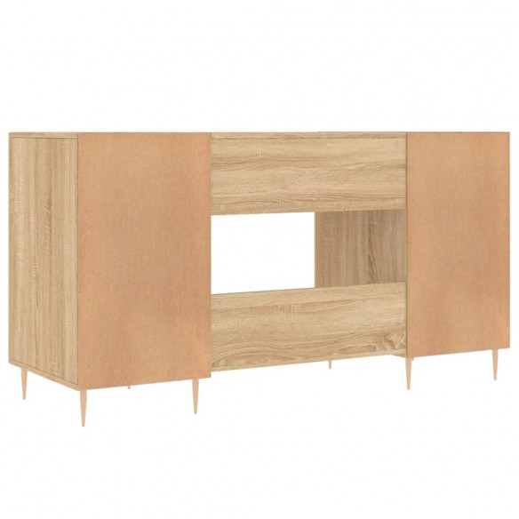 Bureau chêne sonoma 140x50x75 cm bois d'ingénierie