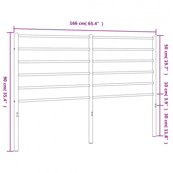 Tête de lit métal noir 160 cm