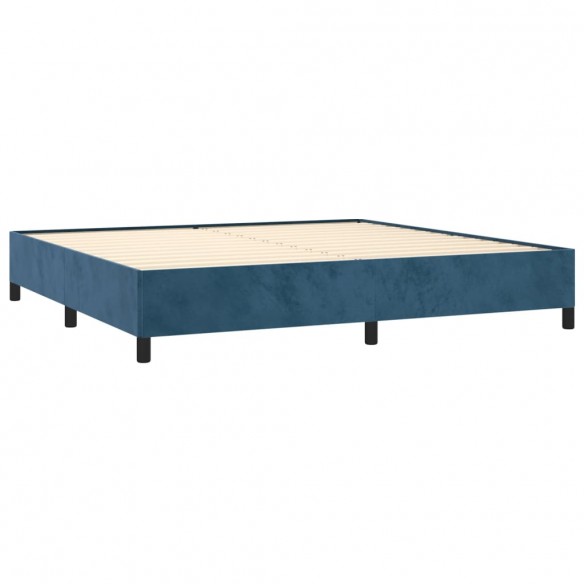 Cadre de lit Bleu foncé 200x200 cm Velours