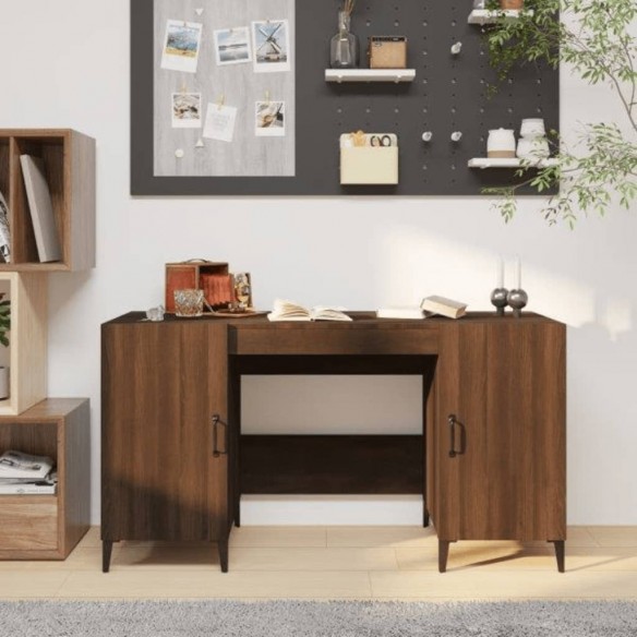 Bureau Chêne marron 140x50x75 cm Bois d'ingénierie