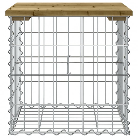 Banc de jardin design gabion 43x44x42 cm bois de pin imprégné