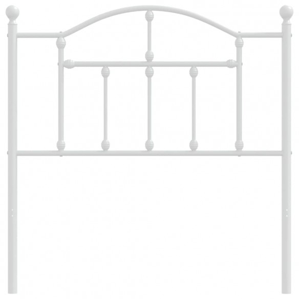 Tête de lit métal blanc 90 cm