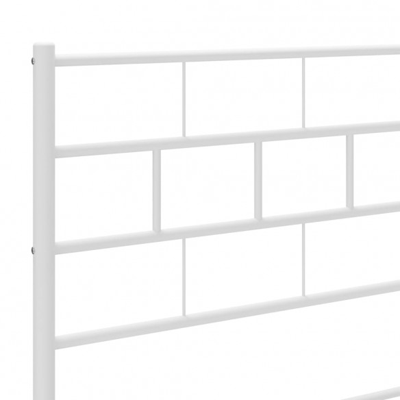 Tête de lit métal blanc 90 cm