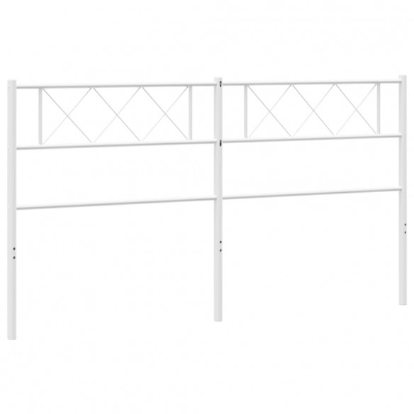 Tête de lit métal blanc 200 cm