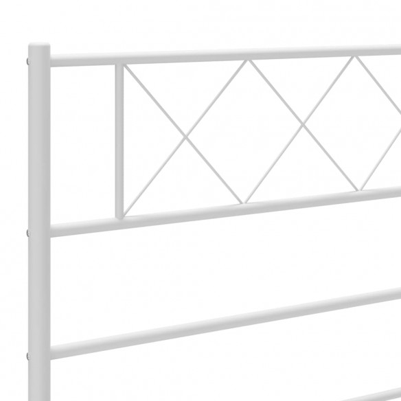 Tête de lit métal blanc 200 cm