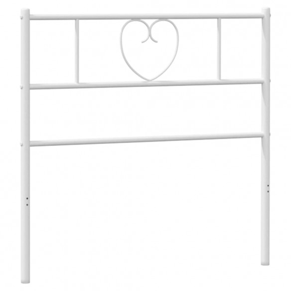 Tête de lit métal blanc 90 cm