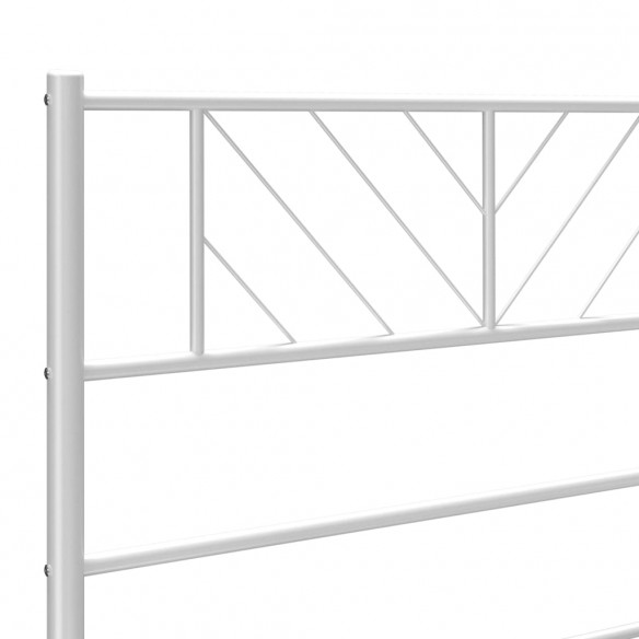 Tête de lit métal blanc 90 cm