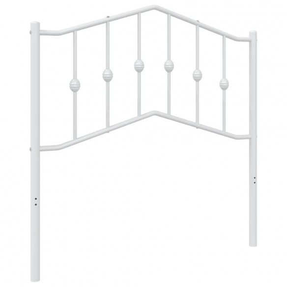 Tête de lit métal blanc 90 cm