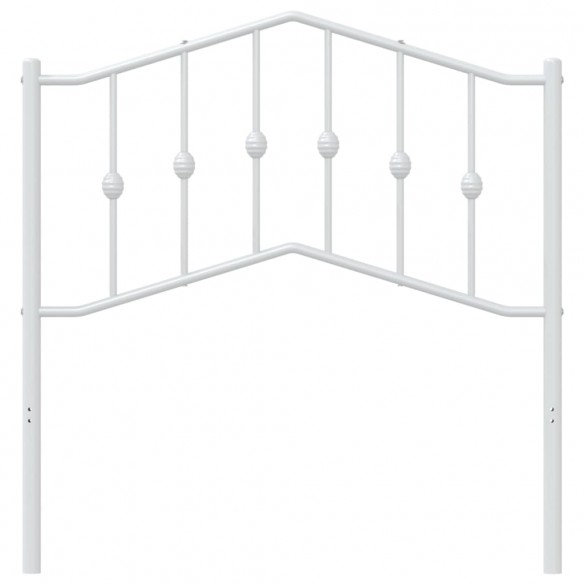 Tête de lit métal blanc 90 cm