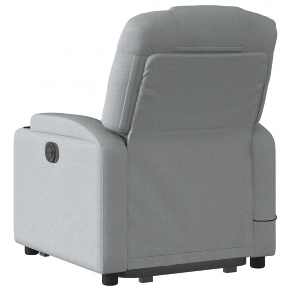 Fauteuil de massage inclinable Gris clair Tissu