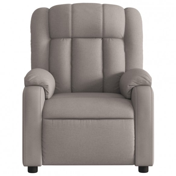 Fauteuil de massage inclinable électrique Taupe Tissu