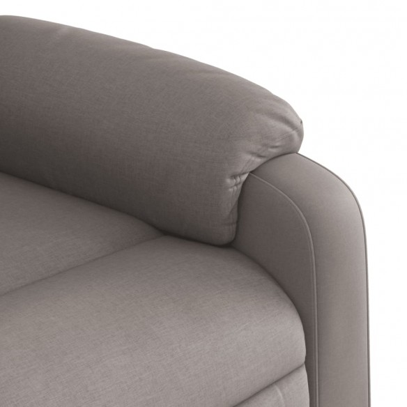 Fauteuil de massage inclinable électrique Taupe Tissu