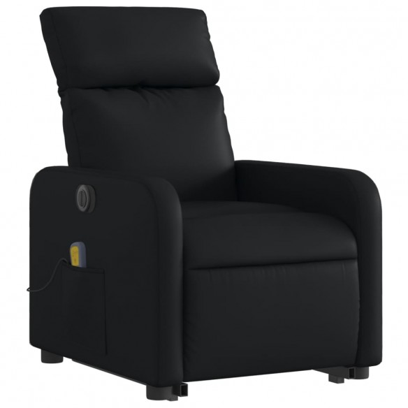 Fauteuil inclinable de massage électrique noir similicuir