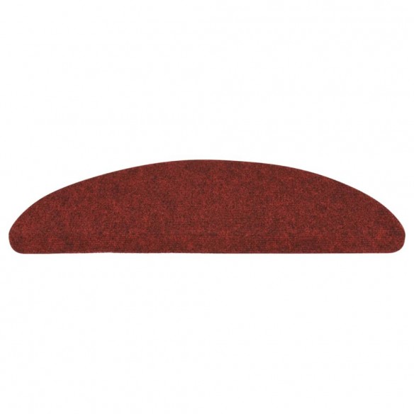 Tapis d'escalier autocollants 15 pcs 56x17x3 cm Rouge