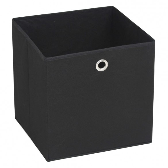 Boîte de rangement 10 pcs Tissu non-tissé 32x32x32 cm Noir