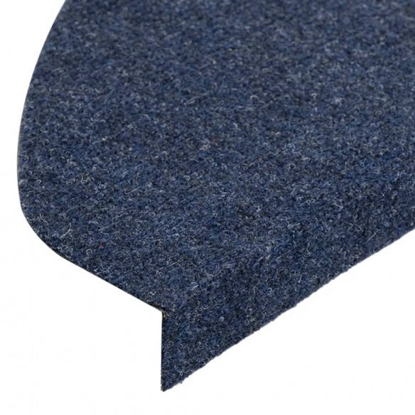 Tapis d'escalier autocollants 15 pcs 65x22,5x3,5 cm Bleu