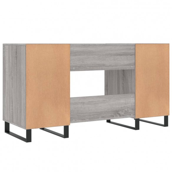 Bureau sonoma gris 140x50x75 cm bois d'ingénierie