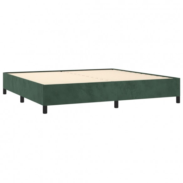 Cadre de lit Vert foncé 200x200 cm Velours