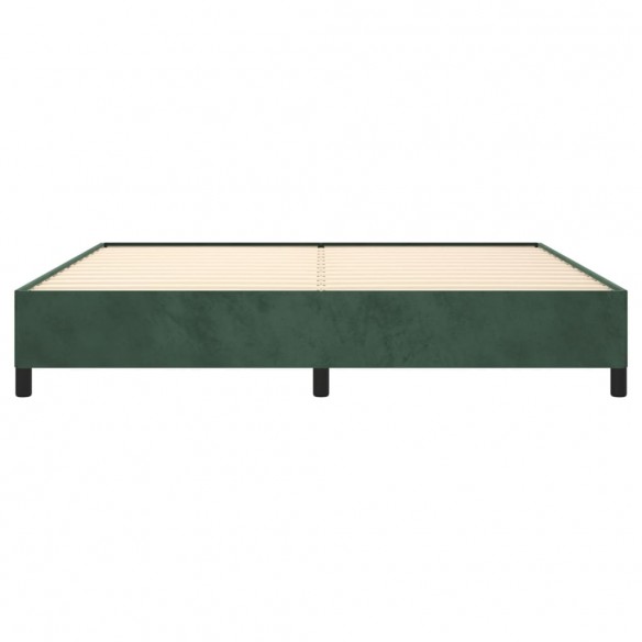 Cadre de lit Vert foncé 200x200 cm Velours