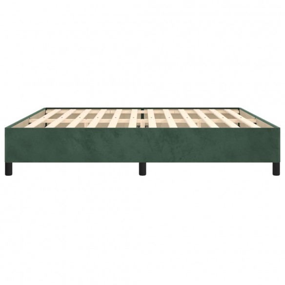 Cadre de lit Vert foncé 200x200 cm Velours