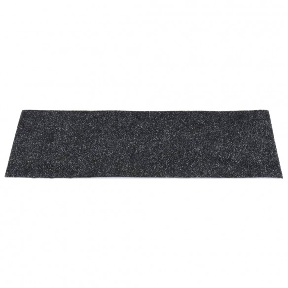 Tapis d'escalier autocollants Rectangulaire 15 pcs 60x25cm Noir