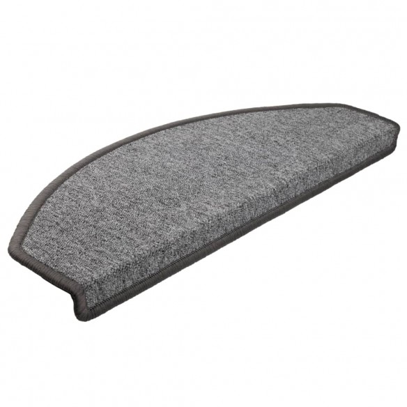 Tapis d'escalier 10 pcs 65x24x4 cm Gris foncé