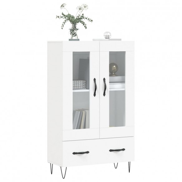 Buffet haut blanc 69,5x31x115 cm bois d'ingénierie