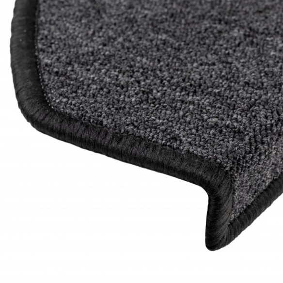 Tapis d'escalier 10 pcs 65x24x4 cm Anthracite