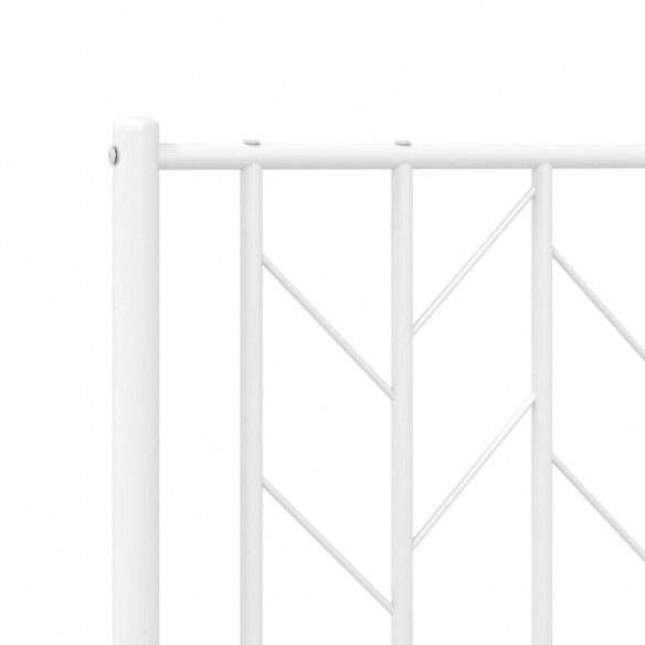 Tête de lit métal blanc 135 cm