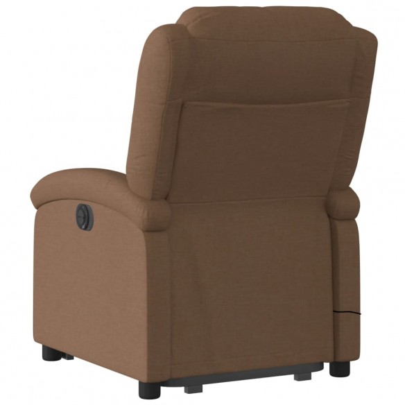 Fauteuil de massage inclinable Marron Tissu