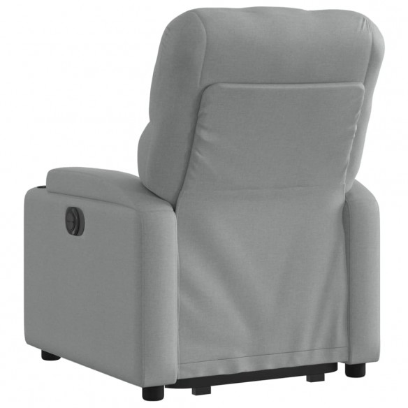 Fauteuil inclinable électrique gris clair tissu