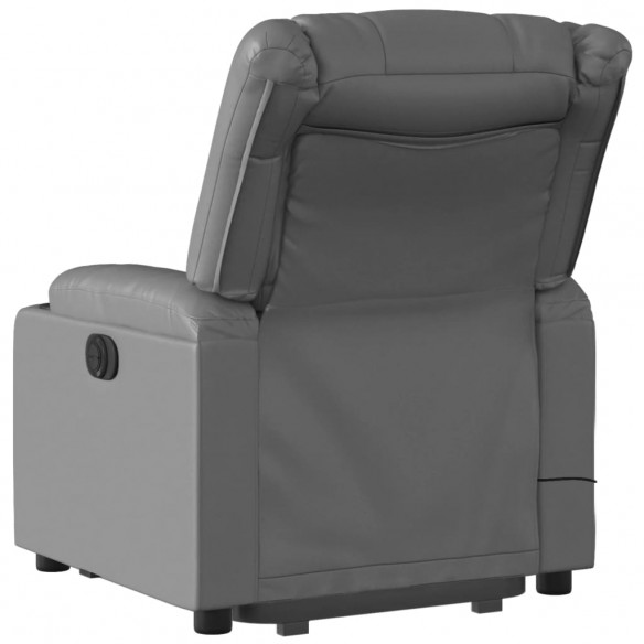 Fauteuil inclinable de massage électrique gris similicuir