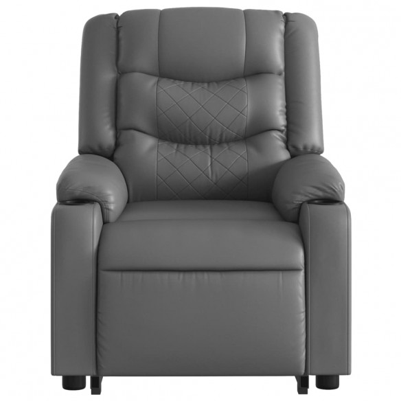 Fauteuil inclinable de massage électrique gris similicuir