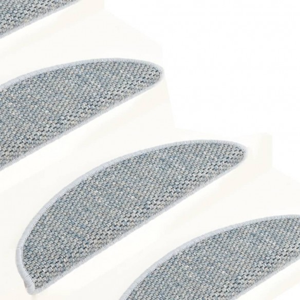 Tapis d'escalier autocollants 15 pcs 65x21x4 cm Bleu