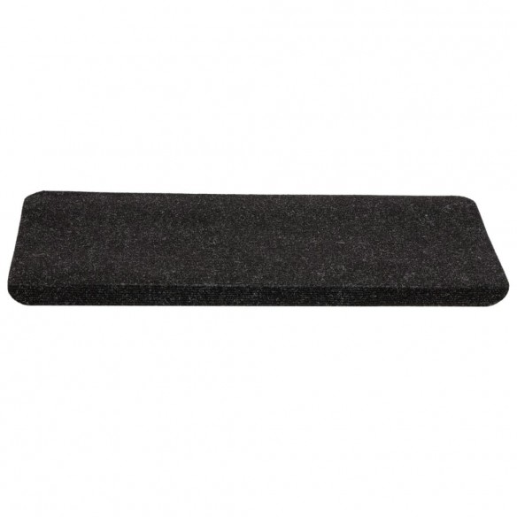 Tapis d'escalier auto-adhésifs 15 pcs 65x24,5x3,5 cm Anthracite